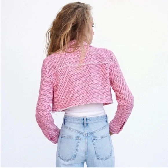 Blogger’s Favorite Zara Tweed Weave Textured Crop Jacket. Small. NWT. - Picture 12 of 15